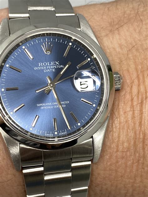 chono24 rolex oyster perpetual date blu 2007